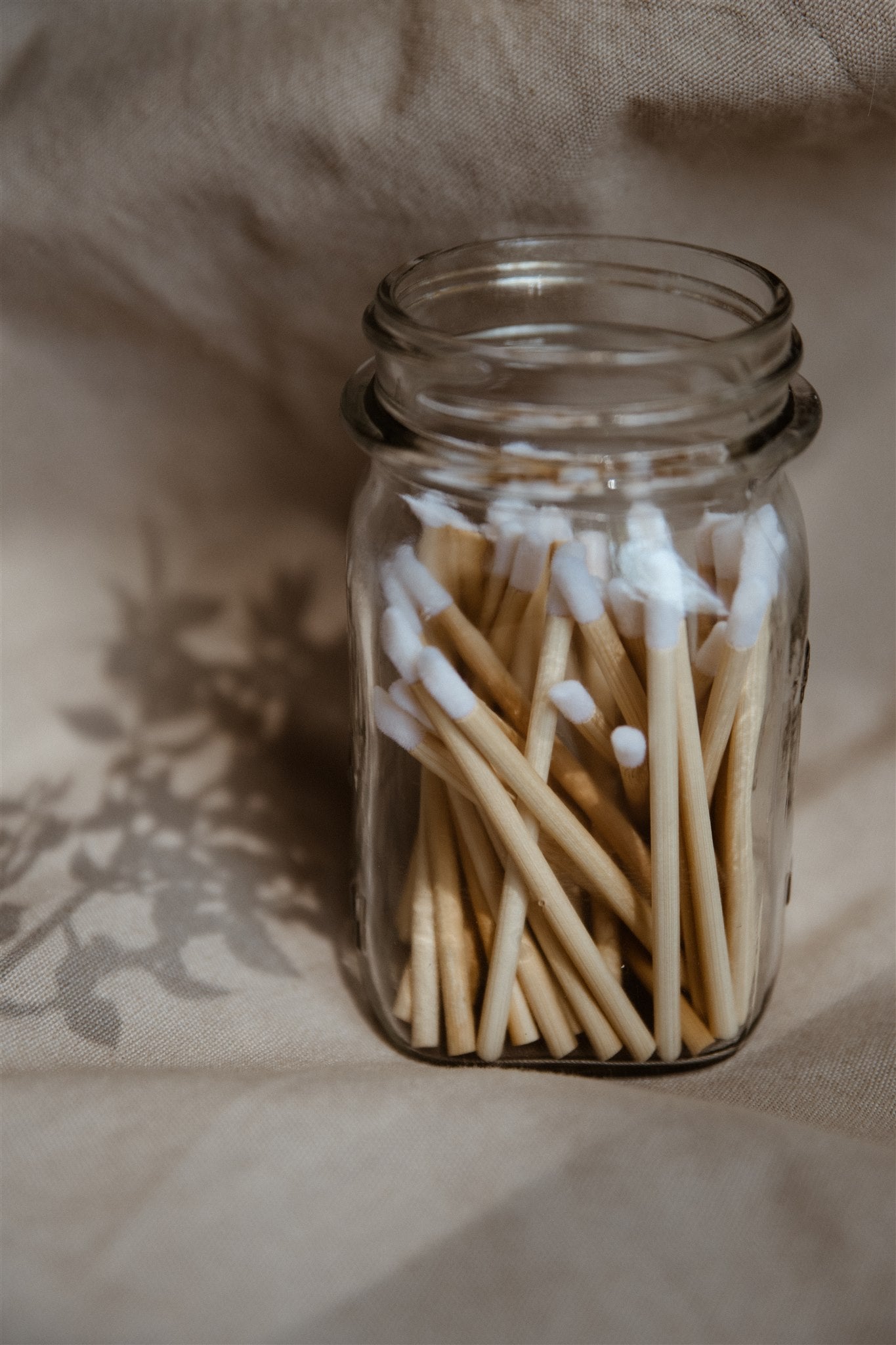 Close-up of soft bamboo flocked applicator tips